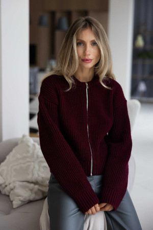 Sweater with a zipper