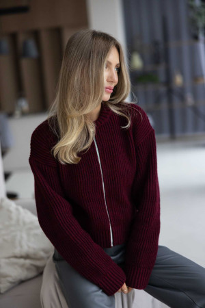 Sweater with a zipper