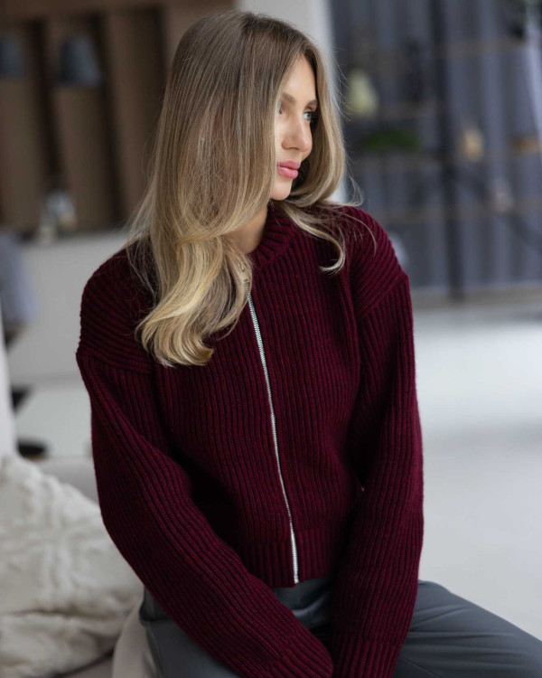 Sweater with a zipper