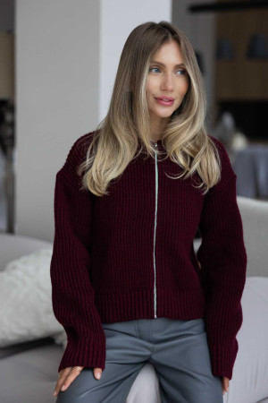 Sweater with a zipper