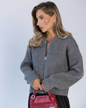 Sweater with a zipper