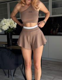 Топ Hotter than hell Коричневий