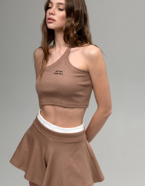 Топ Hotter than hell Коричневий