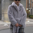 Fur coat made of eco-fur
